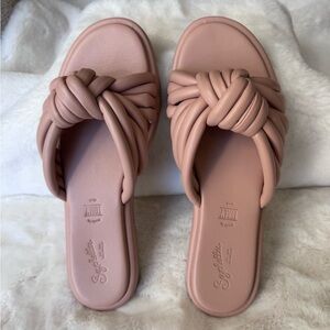 Seychelles Women's Blush Knotted Slide Sandals Size 10